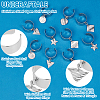 10Pcs 10 Style 304 Stainless Steel Open Cuff Rings Set RJEW-AB00001-5