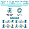 100Pcs Crackle Transparent Glass Beads GLAA-TADJ0001-12E-3