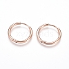 Ion Plating(IP) 304 Stainless Steel Huggie Hoop Earrings EJEW-F111-18mm-RG-1