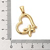Golden Plated 304 Stainless Steel Pendants STAS-L272-005G-02-3
