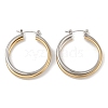 Ion Plating(IP) 201 Stainless Steel Hoop Earrings EJEW-I309-40G-1