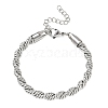 6MM 304 Stainless Steel Round Rope Chain Bracelets SA-CBA2696-25P-4