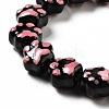 Handmade Printed Porcelain Beads PORC-F005-02B-6