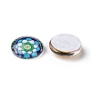 Mosaic Printed Glass Half Round/Dome Cabochons X-GGLA-N004-12mm-G-2