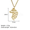 Stainless Steel Geometric Artistic Hollow Animal Pendant Necklaces JK0174-9-1