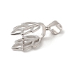Rhodium Plated Rack Plating 925 Sterling Silver Ice Pick Pinch Bails X-STER-NH0001-19P-2