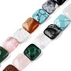 Natural & Synthetic Mixed Gemstone Beads Strands G-T138-160-4