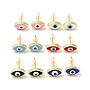 Enamel Horse Eye Stud Earrings EJEW-G282-08G-1