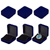 Flocking Plastic Badge Storage Box CON-WH0105-04A-1