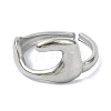 304 Stainless Steel Open Cuff Rings RJEW-M019-46P-2