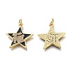 Brass Micro Pave Clear Cubic Zirconia Pendants ZIRC-I046-11B-2