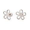 Non-Tarnish 201 Stainless Steel Stud Earring Findings STAS-G266-06P-1