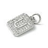 Rack Plating Brass Micro Pave Clear Cubic Zirconia Charms KK-G501-01U-P-2