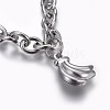 Tarnish Resistant 304 Stainless Steel Charm Bracelets BJEW-L637-25-P-2