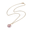 5Pcs 5 Style Natural Mixed Gemstone Pentacle Pendant Necklaces Set NJEW-JN04090-4