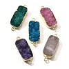 Natural Dyed Quartz Crystal Links Connector Charms G-K189-02LG-1