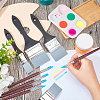 Wooden Paint Brushes Set AJEW-OC0002-90-3