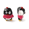 Cartoon Penguin Alloy Enamel European Beads FIND-U008-03G-B-1