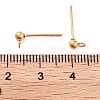 Ion Plating(IP) 304 Stainless Steel Ball Post Stud Earring Findings X-STAS-E163-44G-01-3