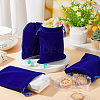   30Pcs Rectangle Velvet Pouches TP-PH0001-21B-5