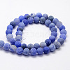 Frosted Natural Weathered Agate Beads Strands G-F367-8mm-01-2