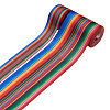 2Rolls 2 Styles Stripe Pattern Printed Polyester Grosgrain Ribbon OCOR-TA0001-37E-8