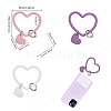 CHGCRAFT 6Pcs 3 Colors Silicone Heart Loop Phone Lanyard KEYC-CA0001-29-2