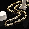 Brass Twisted Cable Chain Necklaces with OT Clasps for Men Women NJEW-G160-11G-2