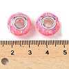 Transparent Resin Rondelle European Beads RESI-S023-31-3