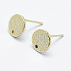 Brass Stud Earring Findings KK-F728-22G-NF-1