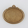 Vintage Alloy Brooch Cabochon Bezel Settings PALLOY-N0085-08AB-NF-1