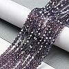 Transparent Electroplate Glass Beads Strands LS-GLAA-F029-4mm-C04-4