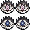 CHGCRAFT 4Pcs 2 Colors Computerized Embroidery Cloth Iron On Patches PATC-CA0001-02-1