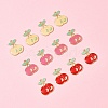 12Pcs 3 Colors Light Gold Plated Alloy Enamel Pendants FIND-FS0002-83-7