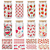 8Pcs 8 Styles PVC Plastic Waterproof Decorative Sticker Labels DIY-SP0004-93D-6