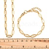 304 Stainless Steel Oval Link Chain Bracelet & Necklace Jewelry Sets SJEW-L199-06G-5