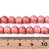 Dyed Synthetic Fossil Beads Strands G-T139-6mm-66D-5
