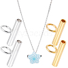 4Pcs 2 Colors 925 Sterling Silver Pin to Pendant Converter STER-BBC0009-17A-1