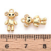 Brass Micro Pave Clear Cubic Zirconia Pendants KK-T078-02G-03-3