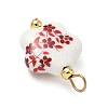 Handmade Printed Porcelain Pendants PALLOY-JF04401-02-4