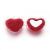 Faux Mink Fur Covered Cabochons WOVE-F021-05S-03-2