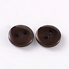 2-Hole Flat Round Resin Sewing Buttons for Costume Design BUTT-E119-14L-02-2