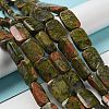 Natural Unakite Beads Strands G-M420-M01-02-2