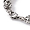 Non-Tarnish 201 Stainless Steel Byzantine Chain Bracelets for Men BJEW-R313-03P-3