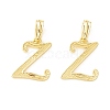 Rack Plating Eco-Friendly Brass Letter Pendants KK-K265-02G-Z-1