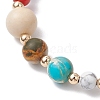 Round Natural Mixed Gemstone Beads Stretch Bracelets BJEW-JB11239-4