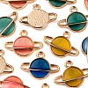 20Pcs 4 Colors Alloy Enamel Pendants ENAM-FS0001-07-4