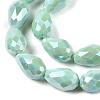 Opaque Solid Color Electroplate Glass Beads Strands EGLA-N013-P10mm-B14-3