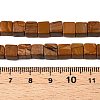 Natural Wood Lace Stone Beads Strands G-T139-6x6-03B-5