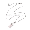 Handmade Glass Beaded Prince with Crown Pendant 304 Stainless Steel Cable Necklaces for Women NJEW-JN05447-01-4